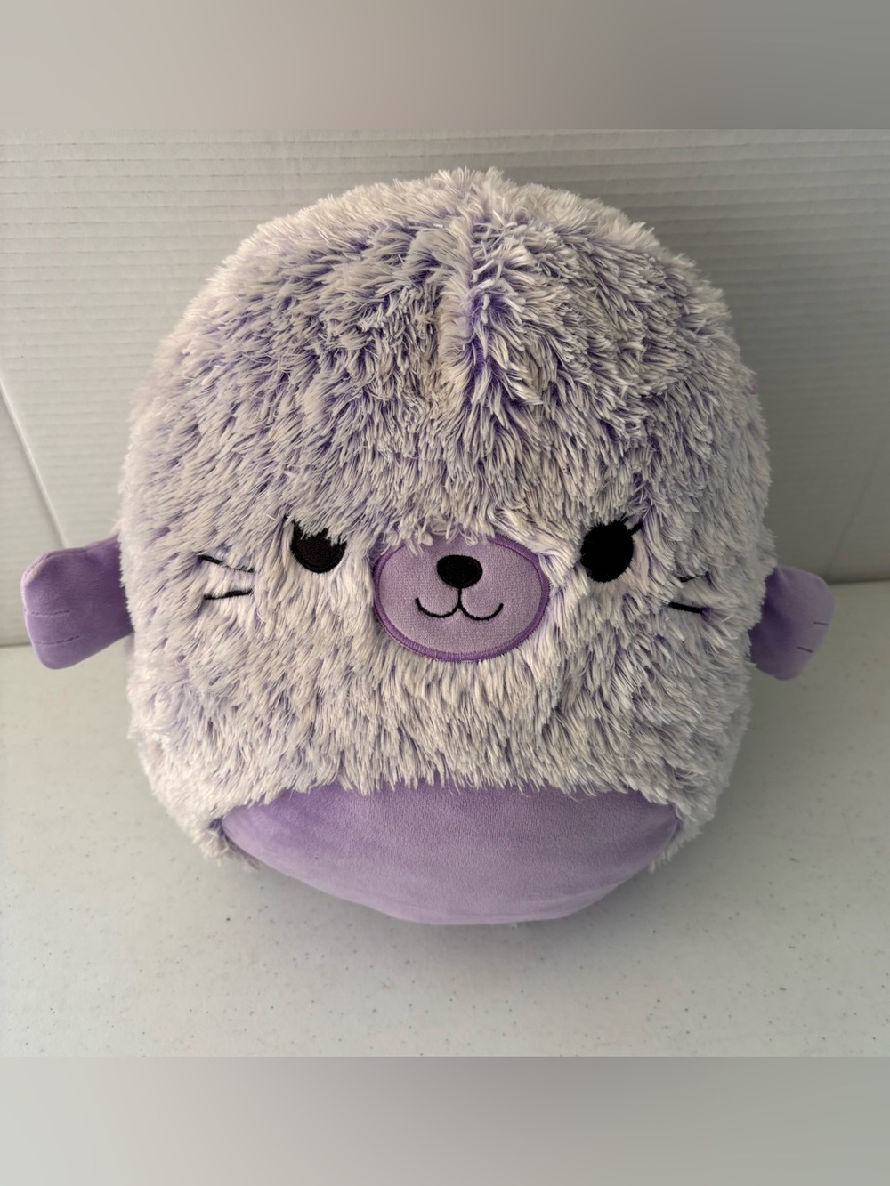 Squishmallows Ellen The Seal Purple Fuzzy Plush Stuffed Animal Kellytoy 12"